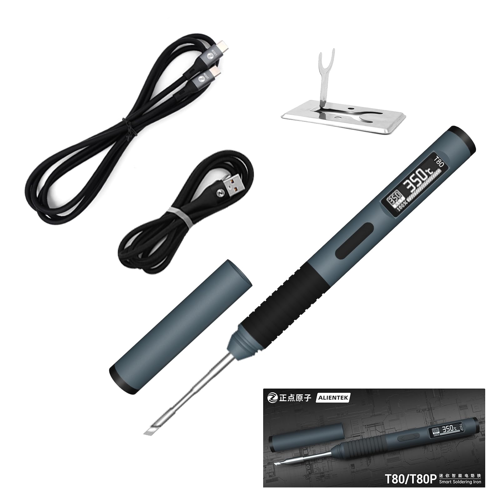 Amazon | ALIENTEK はんだごてキット PD/QC 100W ミニデジタルはんだご